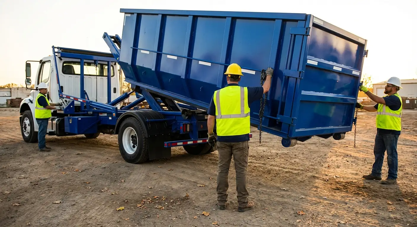 Commercial debris containment dumpster in Los Angeles, CA