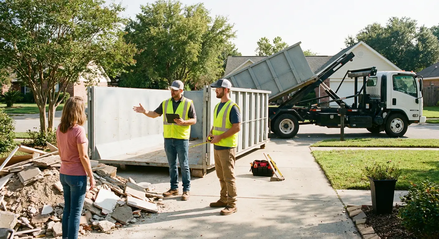 Southland Dumpster Rental dumpster delivery truck in Los Angeles, CA