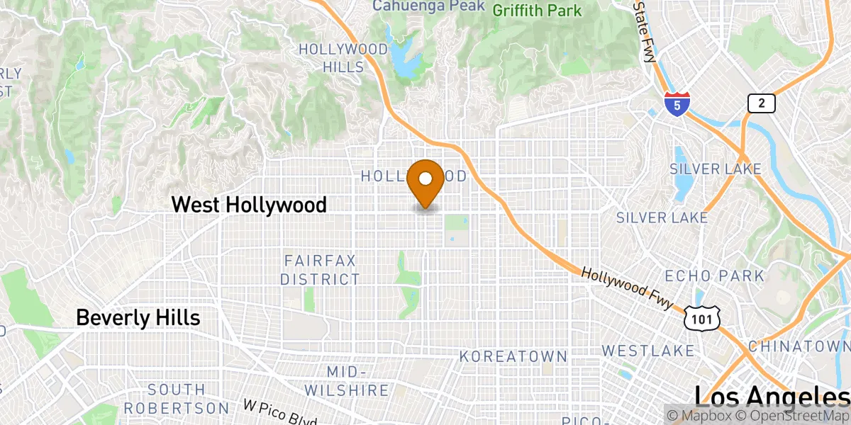 Los Angeles neighborhood map in Los Angeles, CA